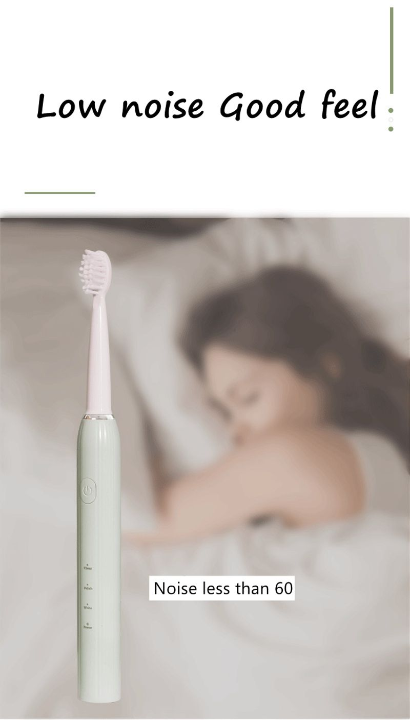 Escova de dentes elétrica USB Sonic com cerdas macias e temporizador inteligente, 3 engrenagens, conjunto de cabeça de escova de substituição para limpeza oral e clareamento_voghion.com