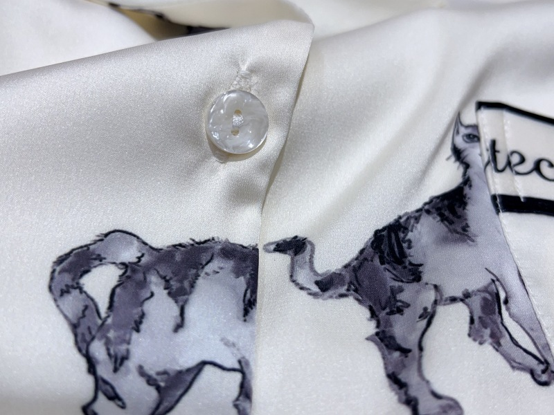 High-End-Schlafanzug mit Katzenmuster, süße, lockere, langärmlige Hose für Damen, Homewear, zweiteiliges Set, echte Aufnahme und Lieferung_voghion.com