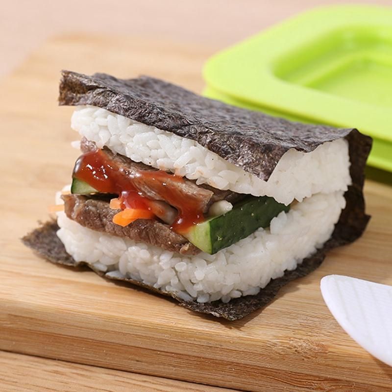 Stampo per hamburger fai da te, creativo, in stile giapponese, triangolare, quadrato, rotondo, per sushi, bento._voghion.com