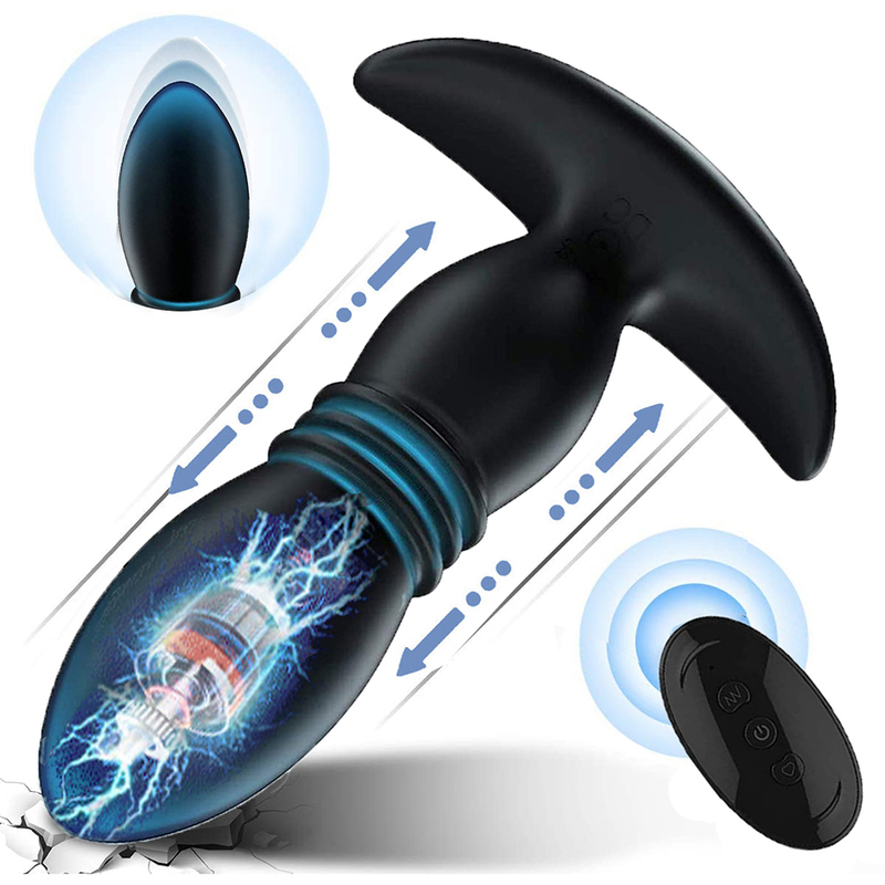 vibratore anale telescopico vibratore massaggiatore prostatico maschile telecomando senza fili vibratore butt plug vibratore_voghion.com