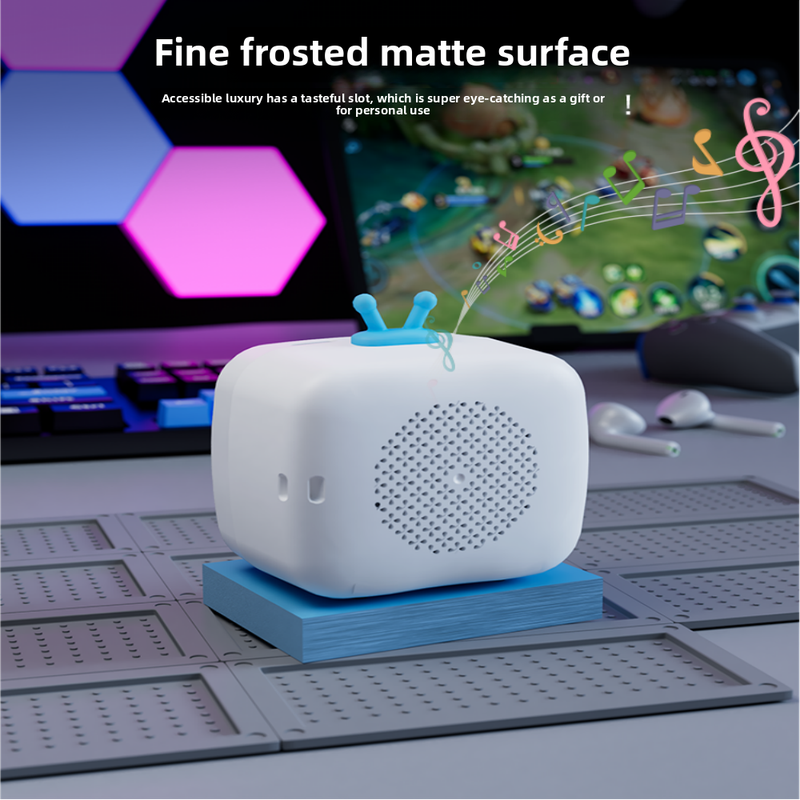 Mini Portable Multifunctional Bluetooth Speaker, Music, Photo Album, Alarm Clock, Call, Timer/Calculator, Weather_voghion.com