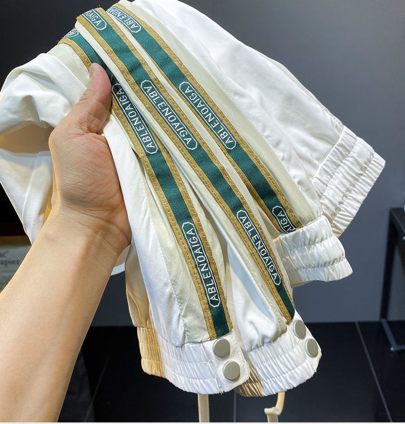 Summer Thin Ice Silk Men, Loose And Versatile, Trendy Sports Leggings, Cropped Casual Pants For Men_voghion.com