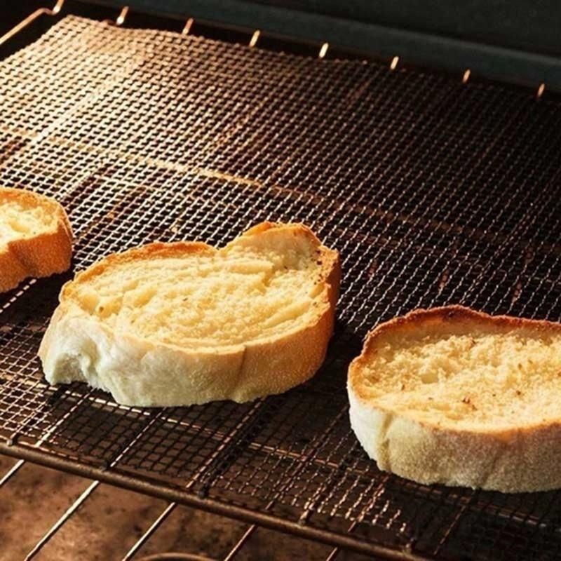 Non-Stick High Temperature Resistant BBQ Grid Pad Barbecue Mesh Reusable Easily Cleaned Cooking Pads Baking Grill Tool_voghion.com