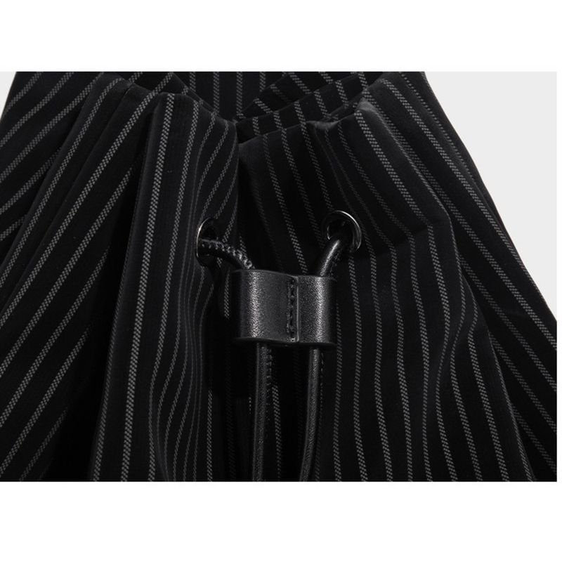 Casual INS Fashion New Trend Korean Striped Canvas Bag_voghion.com