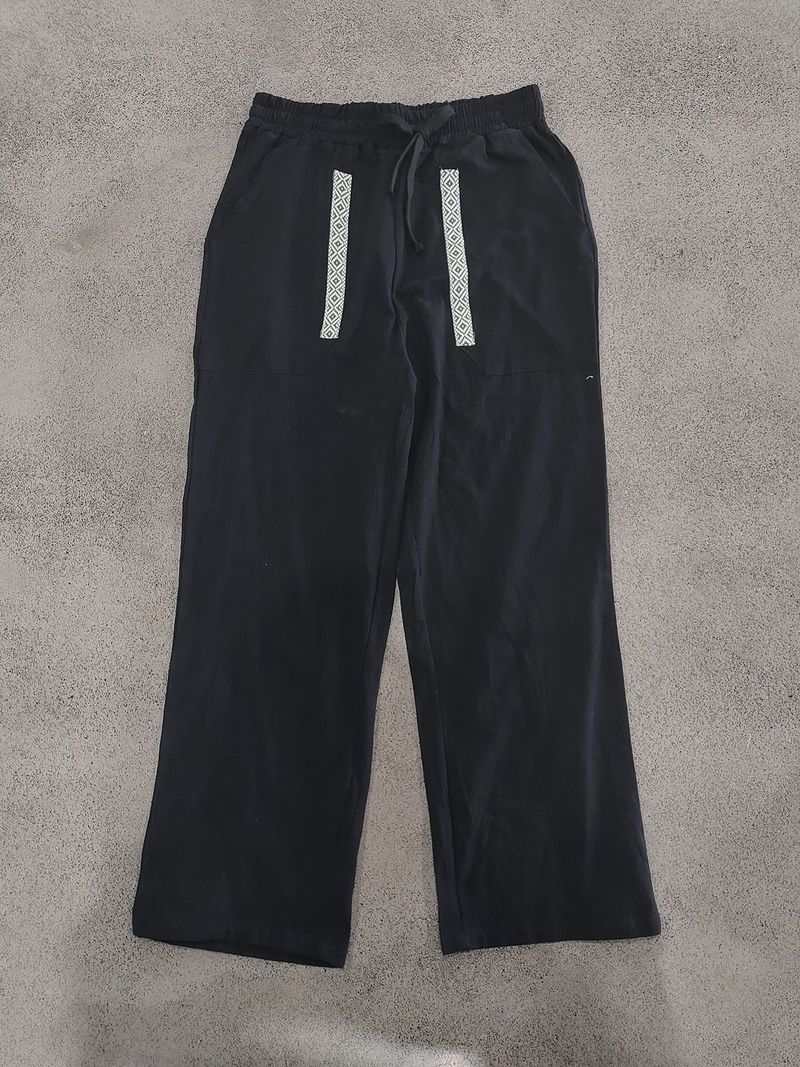 Four Seasons Men's Linen Breathable Bohemian Style Loose Wide-leg Hip-hop Casual Sports Pants_voghion.com