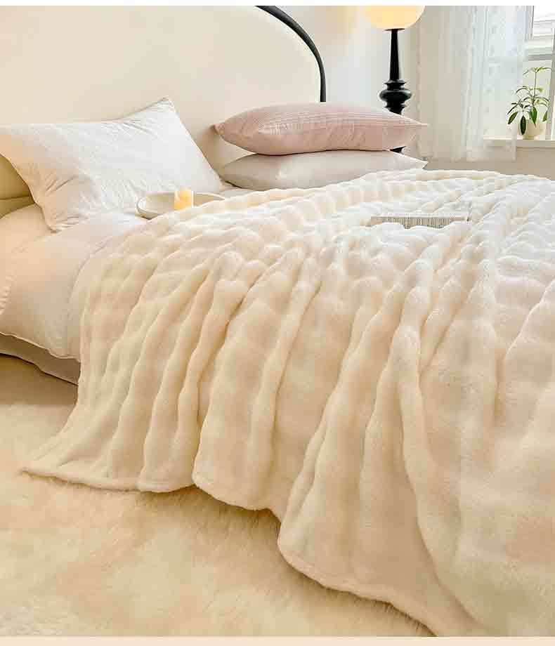 Winter-Flanelldecke, extra dick, Korallenvlies, für das Nickerchen im Wohnheim, Büro, weich und warm, Einzelbettgröße, für Studenten und Erwachsene_voghion.com