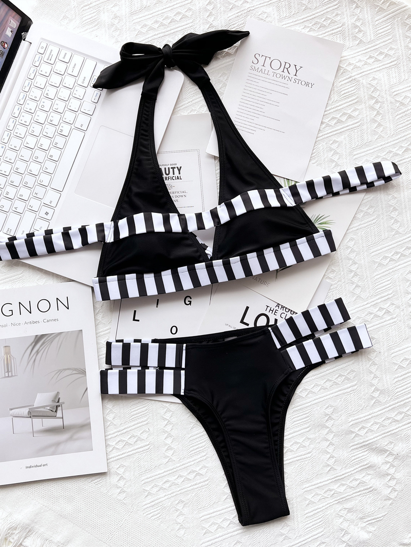 Costume da bagno da donna con spacco bikini C286W_voghion.com
