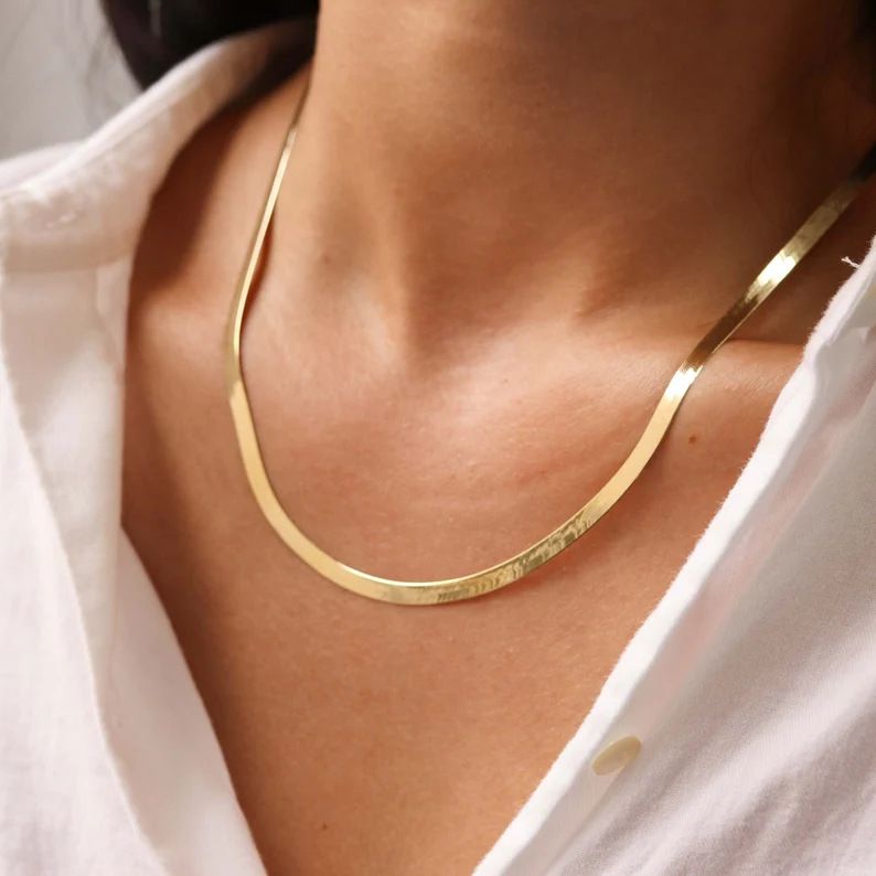 Collana con catena a lama semplice, design di nicchia, moda, catena per clavicola in acciaio inossidabile_voghion.com