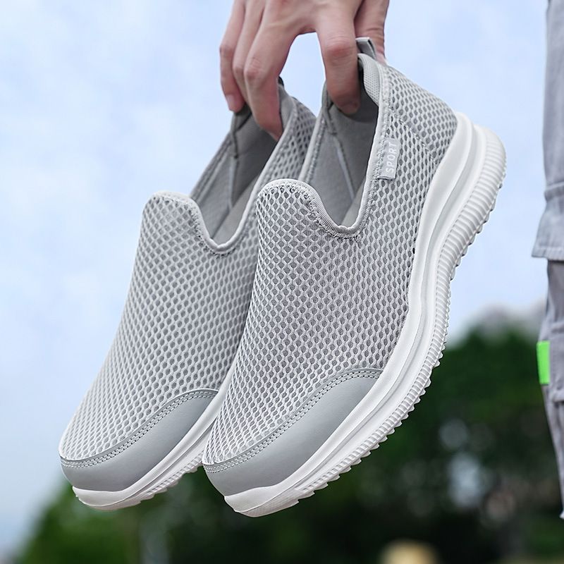 Summer Breathable Casual Sports Thin Lightweight Single Shoe, One Foot Stepping Shoes, Men's Mesh Shoes_voghion.com