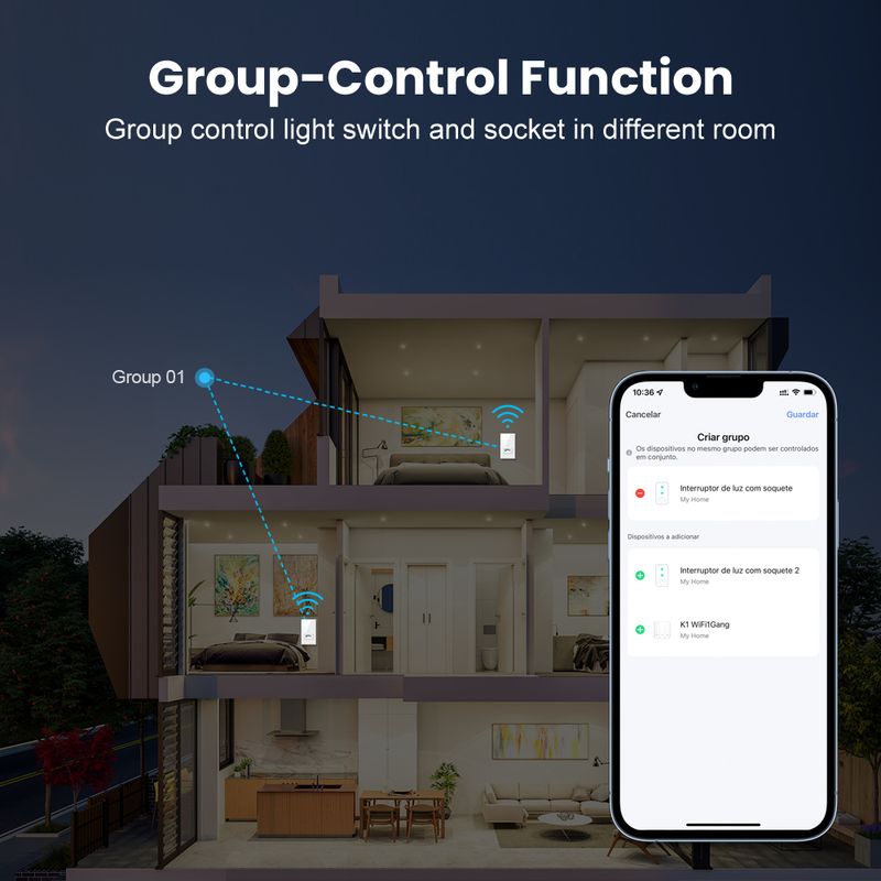 AVATTO Tuya Zigbee 3.0 Brazilská nástěnná zásuvka, dotykový senzor, přerušovač, chytrý vypínač, funguje s Google Home/Alexa_voghion.com
