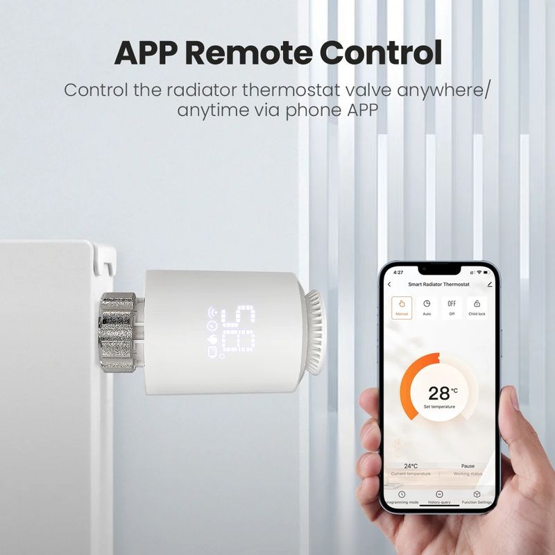 Tuya ZigBee3.0 Thermostat intelligent Actionneur de radiateur TRV Contrôleur thermostatique Vae Fonctionne avec Alexa Google Home Alice_voghion.com
