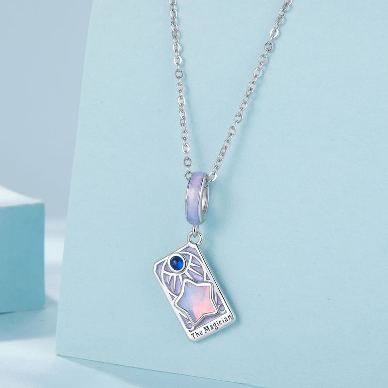 Tarot - De Magiër Hanger Charm Sterling Zilveren Bedel, SCC3145_voghion.com