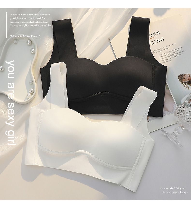 Summer Thin Anti-slip Tube-type Chest Wrapping Underwear Women's Big Chest Small Chest Gathering Strapless No-Mark Bra_voghion.com