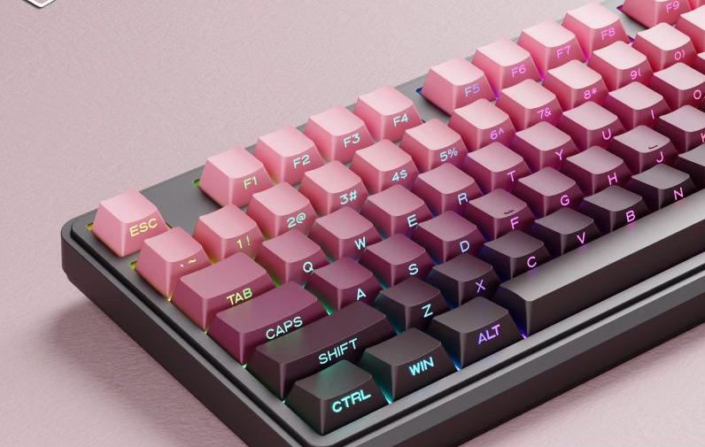 Forerunner V102 Teclado Mecânico com Gravação Lateral em Pó Blackberry e Mouse Gamer com Fio para Escritório_voghion.com