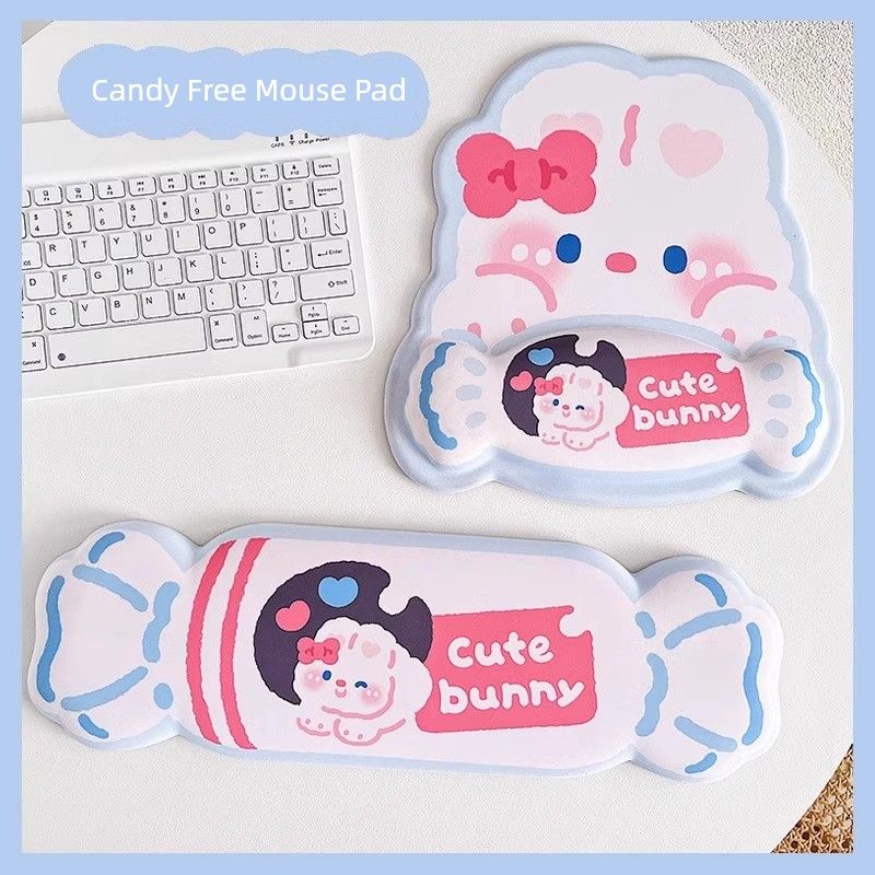 Oniwwertraff Qualitéit Original Toffee Rabbit Maus Tastatur Tray Silikon Büro Armband Pad Déckt a komfortabelt Handgelenkstütz Handschutz Net_voghion.com