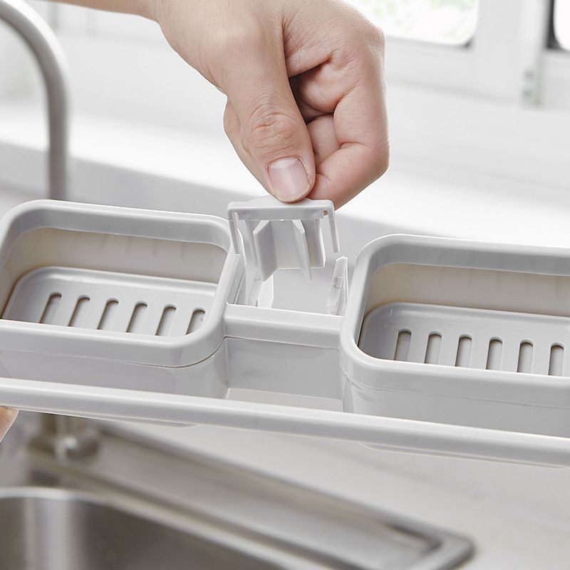 Creative Kitchen Drain Shelf Clasp Type Faucet Shelf Sink Storage Rack Dish Sponge Soap Cloth Finishing Rack Kitchen Organizer_voghion.com