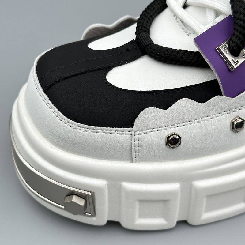 Men's Daddy Shoes Rivet Nichey Men's Shoes Heightened Big Head Thick Bottom Derby Shoes_voghion.com