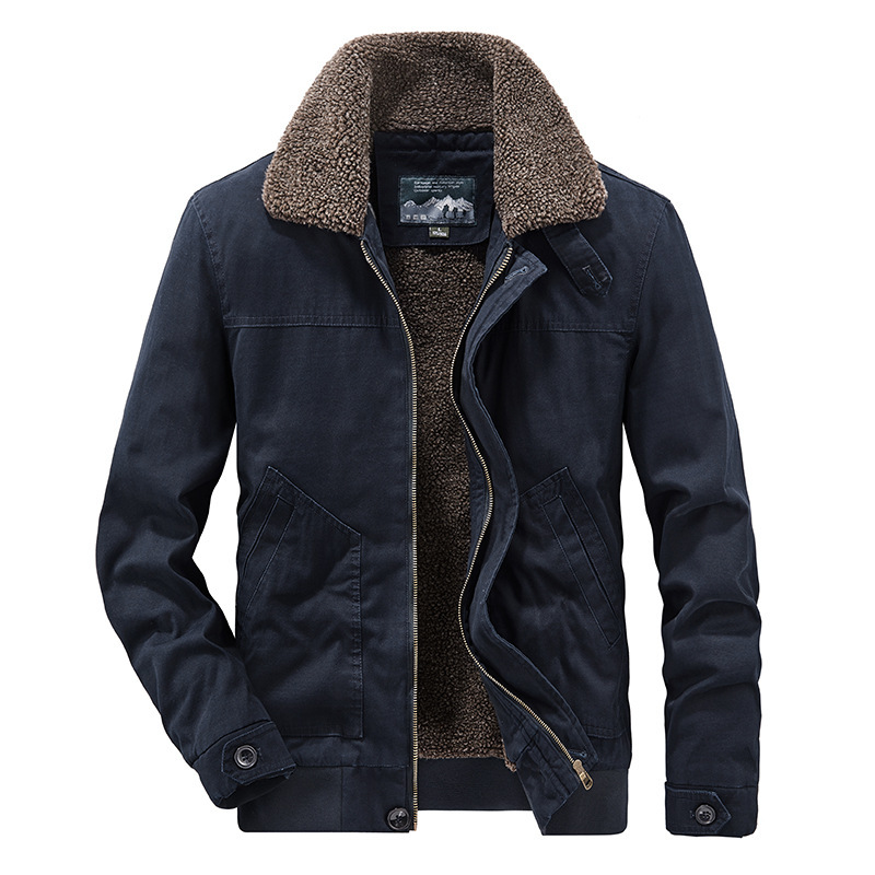 Giacca in pile spesso autunno inverno nuova per ragazzi, cappotto in caldo cotone lavato, da uomo, alla moda 818A_voghion.com