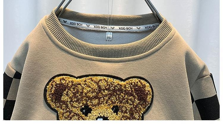 Conjunto de ropa roja para niños, suéter fresco y bonito para bebé, dos en línea, otoño 2023_voghion.com