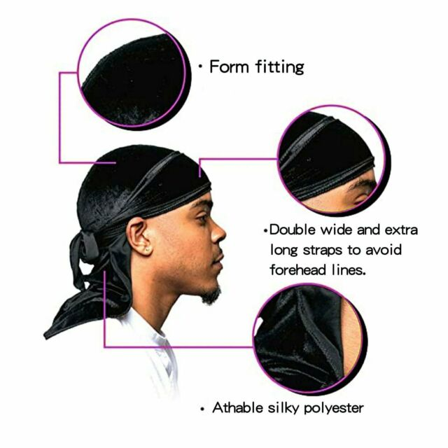 Cappello unisex in velluto Durag da donna e da uomo Design di fascia alta Doo Rag Wave Bicycle Dance_voghion.com
