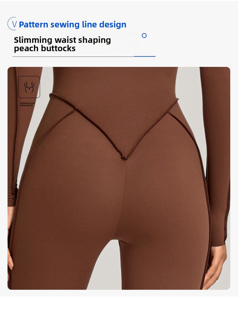 European And American Winter Stand Collar Jumpsuit Half Zipper One-piece Fitness For Women High-intensity Exercise Yoga_voghion.com