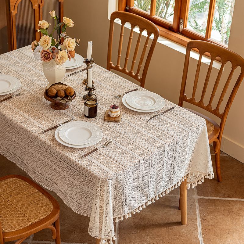 Ins Style Hollow Lace Tablecloth Pastoral Light Luxury Photo Background Cloth High Grade Tablecloth_voghion.com