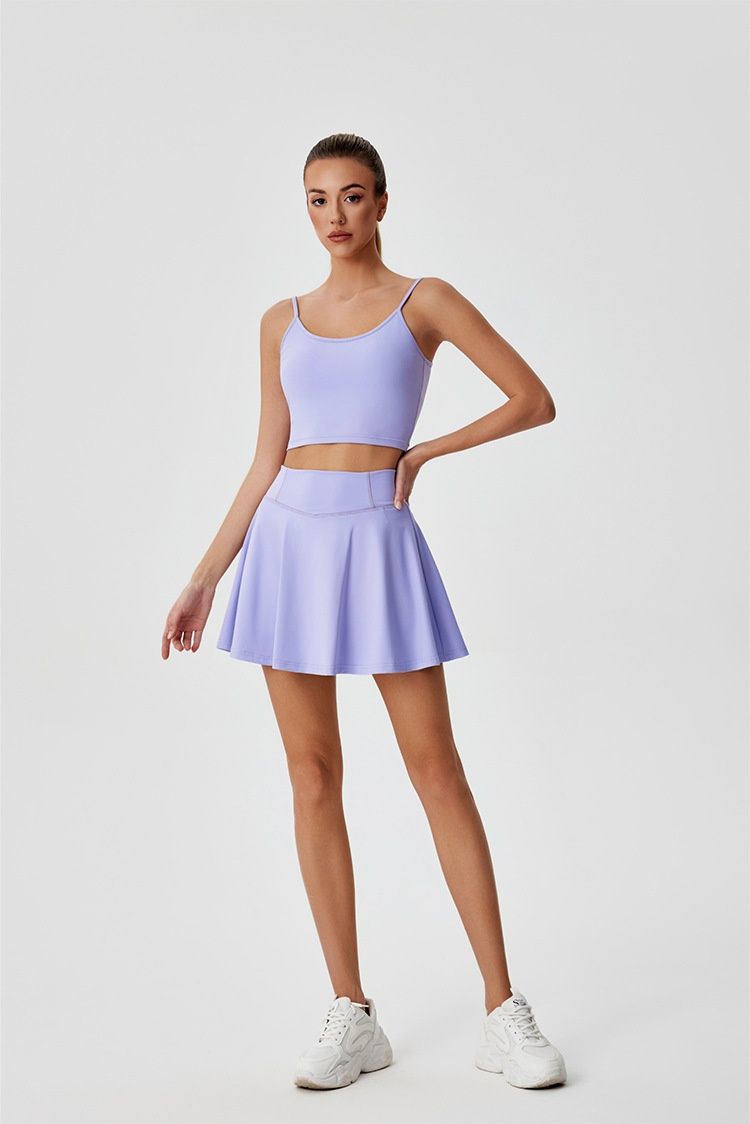 001 Cross-border Thin Srap Bra Wih Ches Pads, Cool Yoga Backless Camisole, High Wais Slimming Spors Training Shor_voghion.com