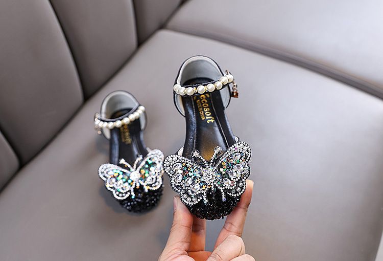 Nuove scarpe da ballo per bambine, principessa, con diamanti, singole, da donna_voghion.com