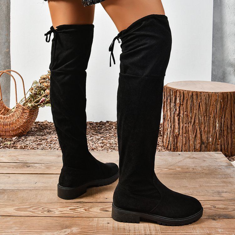 New long boots women over knee high heels new elastic long boots spring and autumn single thin_voghion.com