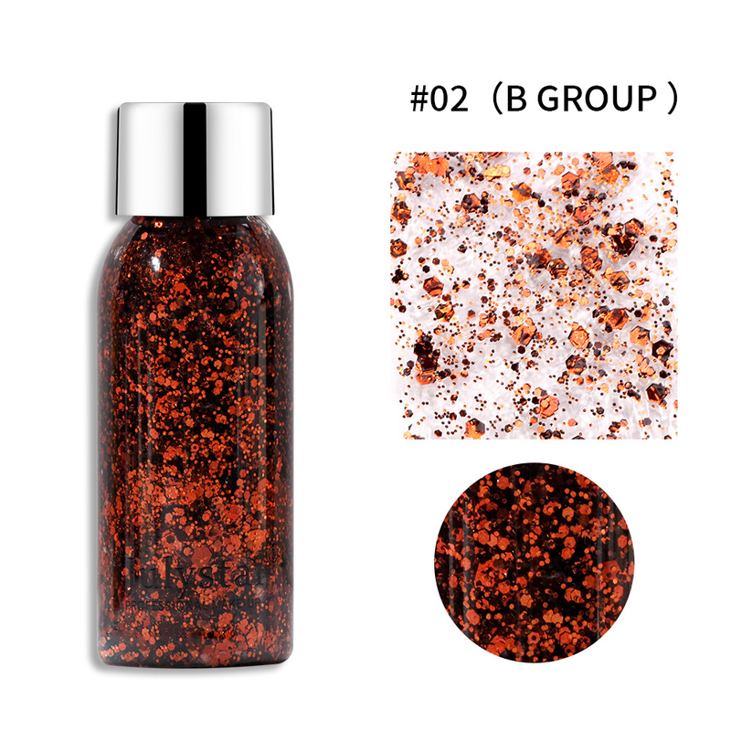 Blue Sequins Liquid Stage Makeup Face Body Flash Colorful eye shadow Set_voghion.com