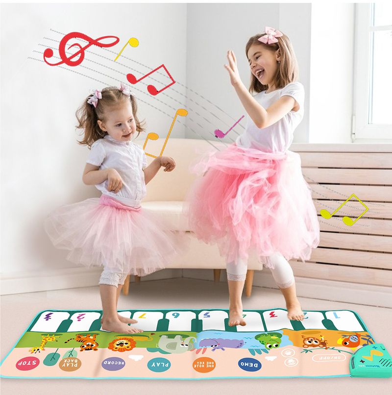 110x36cm Children's Music Piano Mat Fun Parent-child Dance Early Education Enlightenment Multifunctional Crawling Game M_voghion.com