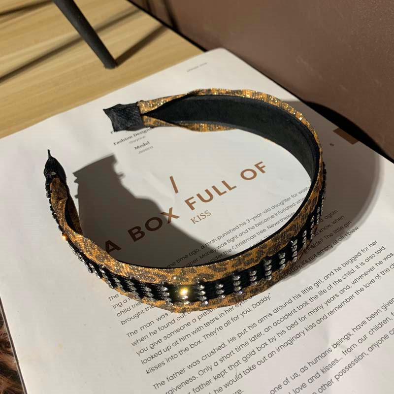 Fascia per capelli coreana con fiocco, alla moda e versatile, set pressato con bordi larghi con cerchio per punte da trapano, accessorio per capelli dolci_voghion.com