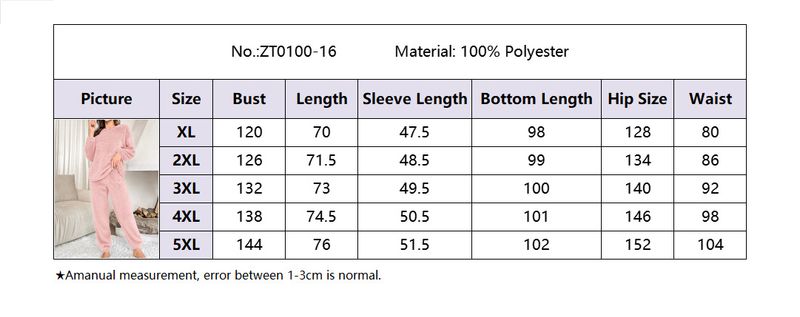 Damen Herbst und Winter Stil warme Herbst und Winter Langarm Hosen Anzüge Damen Hauskleidung große Größe plus Fett Pyjamas Freizeit_voghion.com