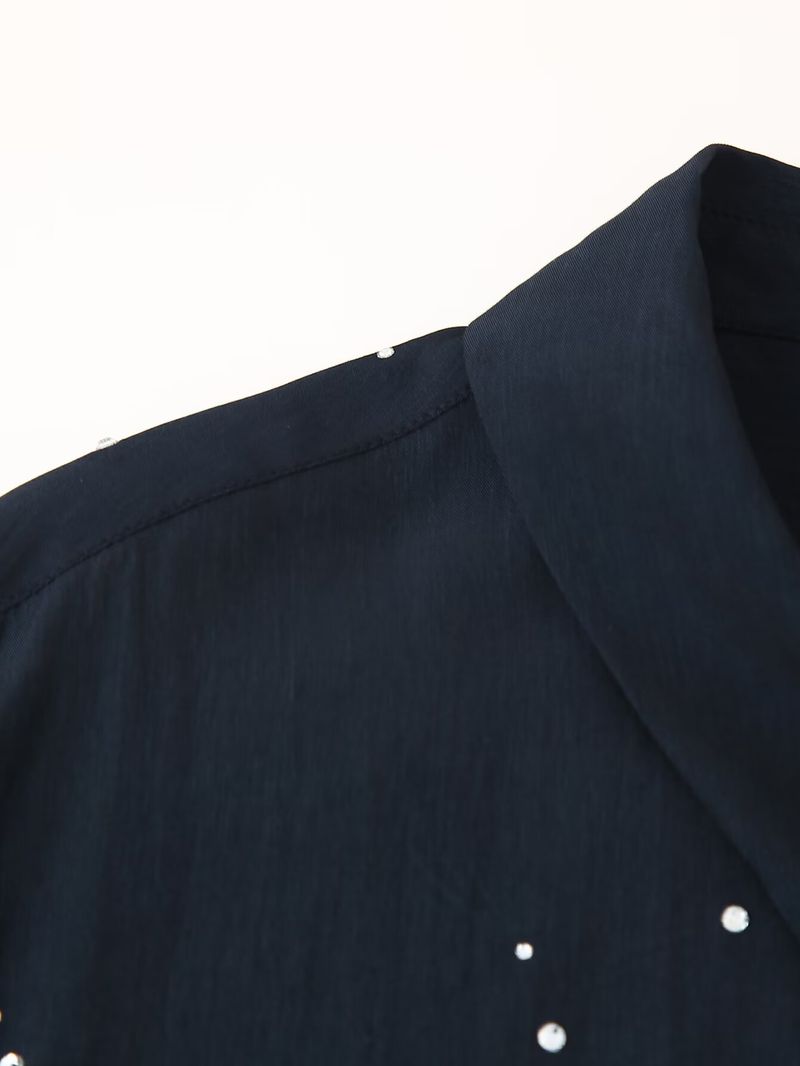 Abbigliamento donna autunno e inverno 2024 nuova moda di strada gioielli ricamo camicia a maniche lunghe_voghion.com