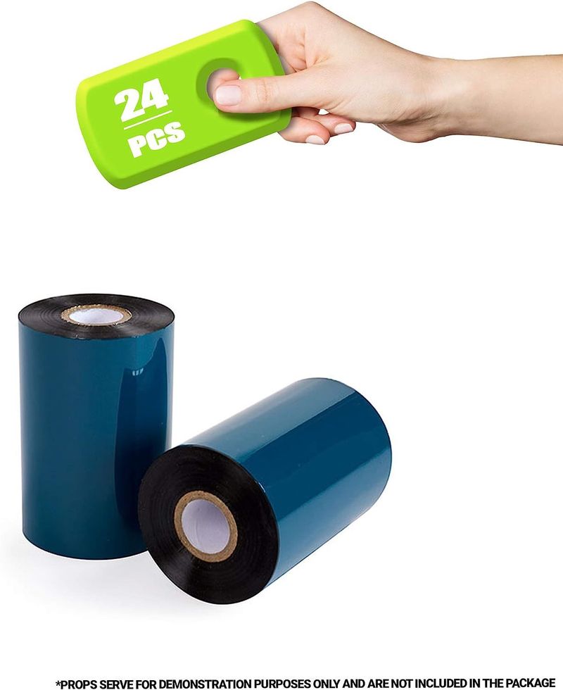 24 Pack Thermal Wax Ribbon 4.33" X 1476' with 1" Core. Ribbons for Labeling; Shipping. Printing and Address Labels. Garment Tags; Price Tickets. Wax R_voghion.com