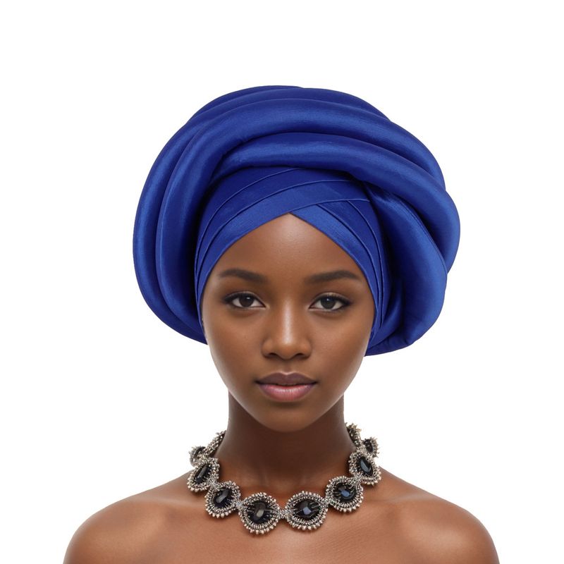 Women's Scarves Headscarf New Nigeria Heavy Industry Wrapped Sponge Head Cap Auto Gele Wra_voghion.com
