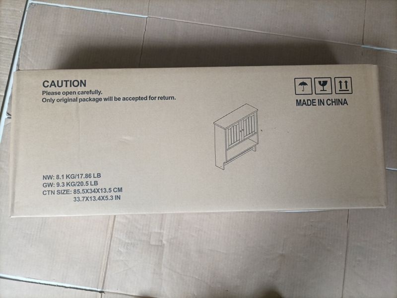 Badezimmer-Wandschrank Mit Handtuchhalter, 2 Türen und Offenen Regalen, Medizinschrank_voghion.com