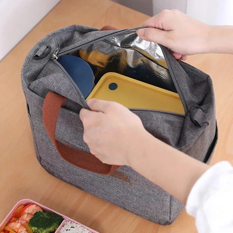 Tragbare Lunchbox, isolierte Tasche, Picknick-Essenskühler, große Kapazität, Schulter-Bento-Aufbewahrung, 250318l_voghion.com