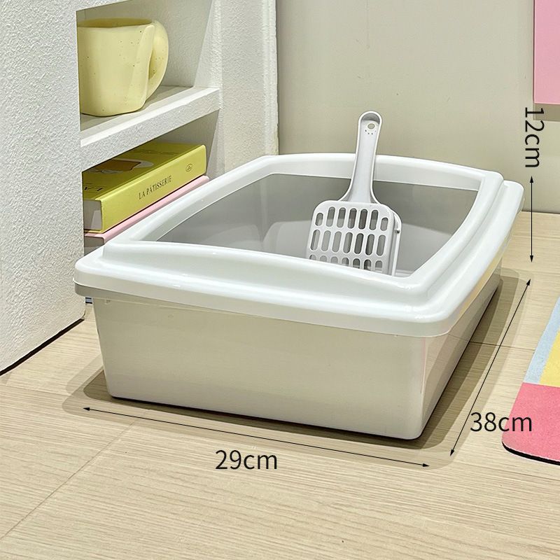 Toilette semichiusa con vassoio quadrato e paletta, lettiera per gatti, negozio di animali_voghion.com