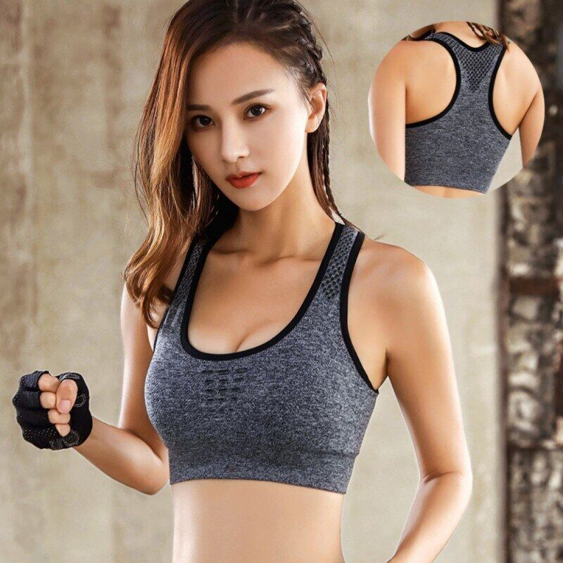 SUPERFLOWER Reggiseno Fiess da donna con scollo a U senza anello in acciaio Canottiera intima traspirante cava antiurto Taglie forti_voghion.com