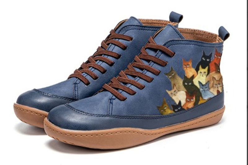 New Plus Size Shoes, Fashion Boots, Women's Round Toe, Low Cut, Front Lace Up, Flat Bottomed, Versatile Work Boots_voghion.com