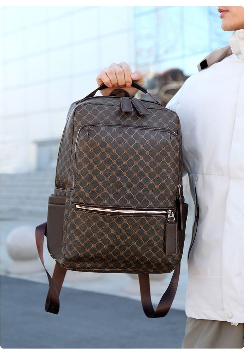Men's Bags Men's Simple Backpack New Style Fashionable Large Capacity Computer Bag Popular Printing Travel Backpack_voghion.com