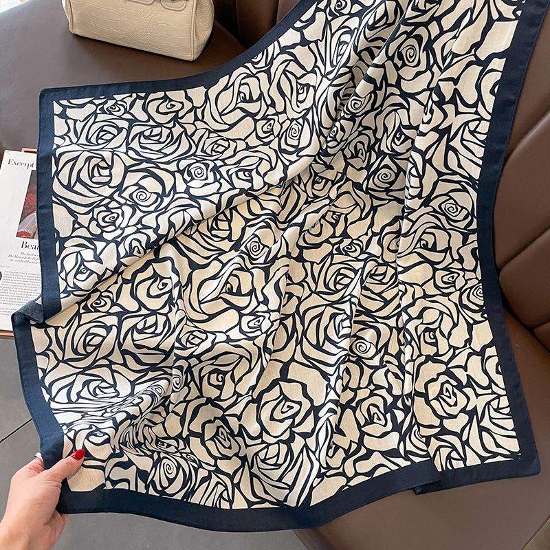 Sciarpe quadrate autunnali e invernali, protezione per il collo in stile occidentale, decorazione alla moda con fascia per il collo, cravatta, stile pecora_voghion.com