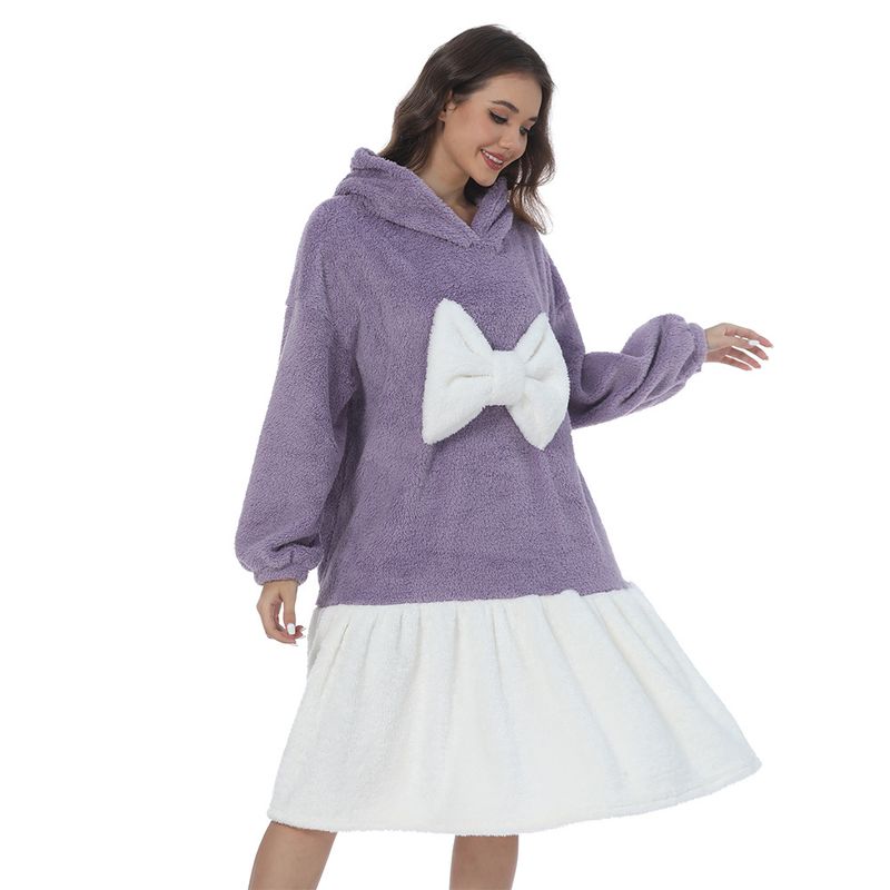 Autumn And Winter Thickened And Comfortable Home Nightgown Sweet Nightgown_voghion.com