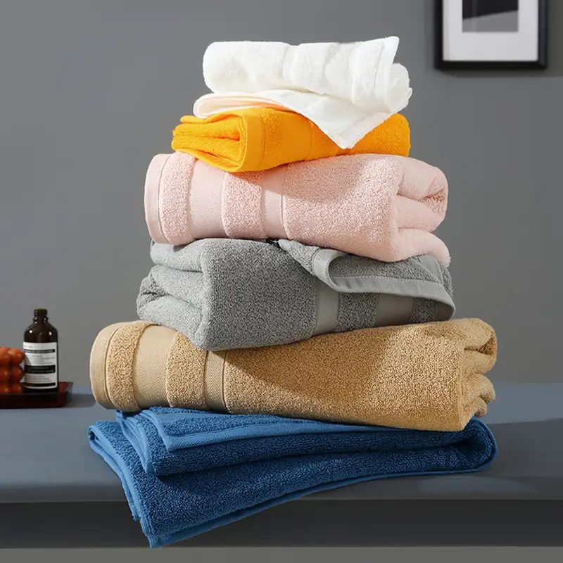 Asciugamano da bagno in cotone 100% ispirato a Dopamine - Oversize, spesso, tinta unita, a blocchi di colore, ultra morbido, ideale come regalo_voghion.com