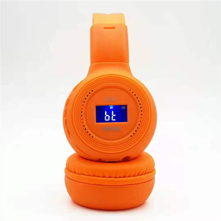 Oniwwertraff Qualitéit Kappgedroe Kaart FM Lauschteren Sport Kabellos Bluetooth Kopfhörer N65BT_voghion.com