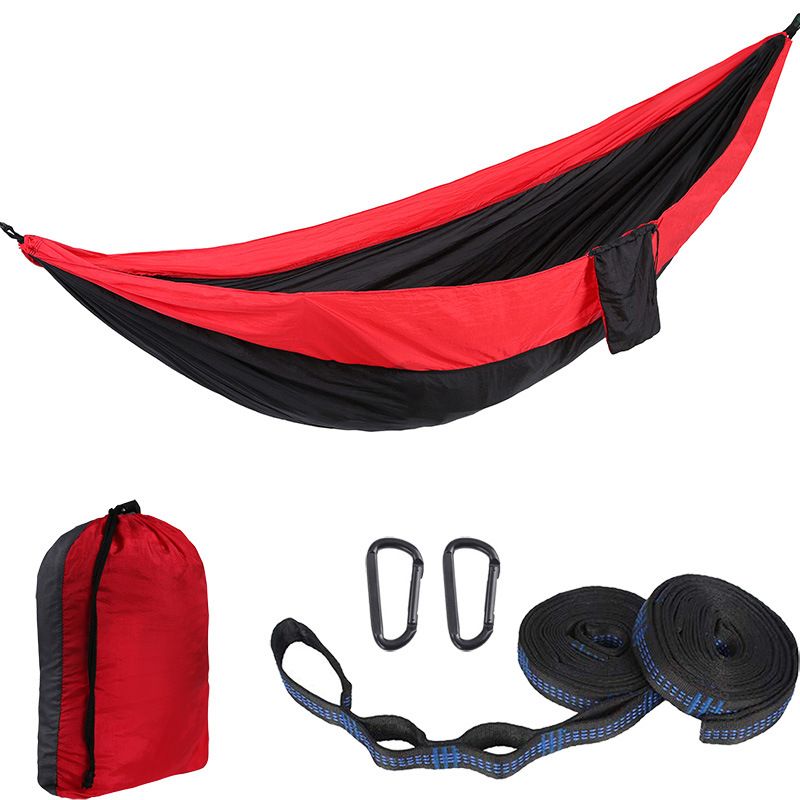 Amaca in tessuto di paracadute in nylon per esterni, singola, doppia, da campeggio, per ciclismo, da interno, per il tempo libero, altalena, sedia sospesa Shi Yi_voghion.com