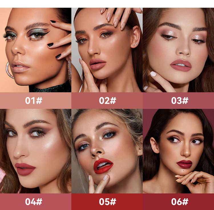 Matte Liquid Lipstick Non-Stick Cup Velvet Brightening Gloss Long-Lasting Lip Glaze Set_voghion.com
