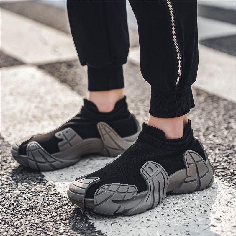 2025 Sommer Herbst Neue Koreanische Stil Papa Atmungsaktive Mesh Slip-On Socke Schuhe männer Sonder Angebot_voghion.com