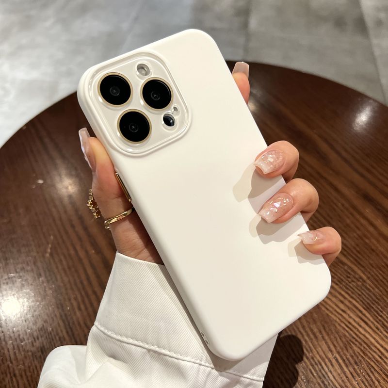 Liquid Silicone Full Coverage Lens Protector Compatible With 15 Phone Case IPhone 16 Pro Max New 13 Simple_voghion.com